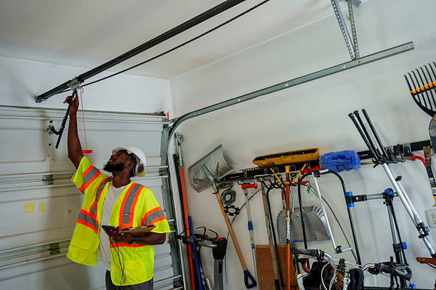 Professional Garage Door Panel Replacement technician working in Blackfoot, ID